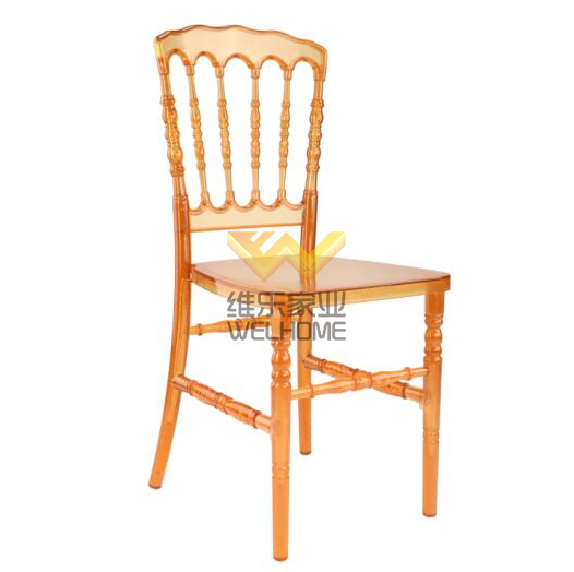 Orange resin plastic napoleon  chair for wedding/event